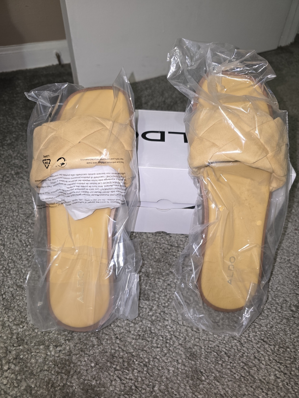 ALDO Esterelle : Other Yellow Women’s Padded Slide Sandals